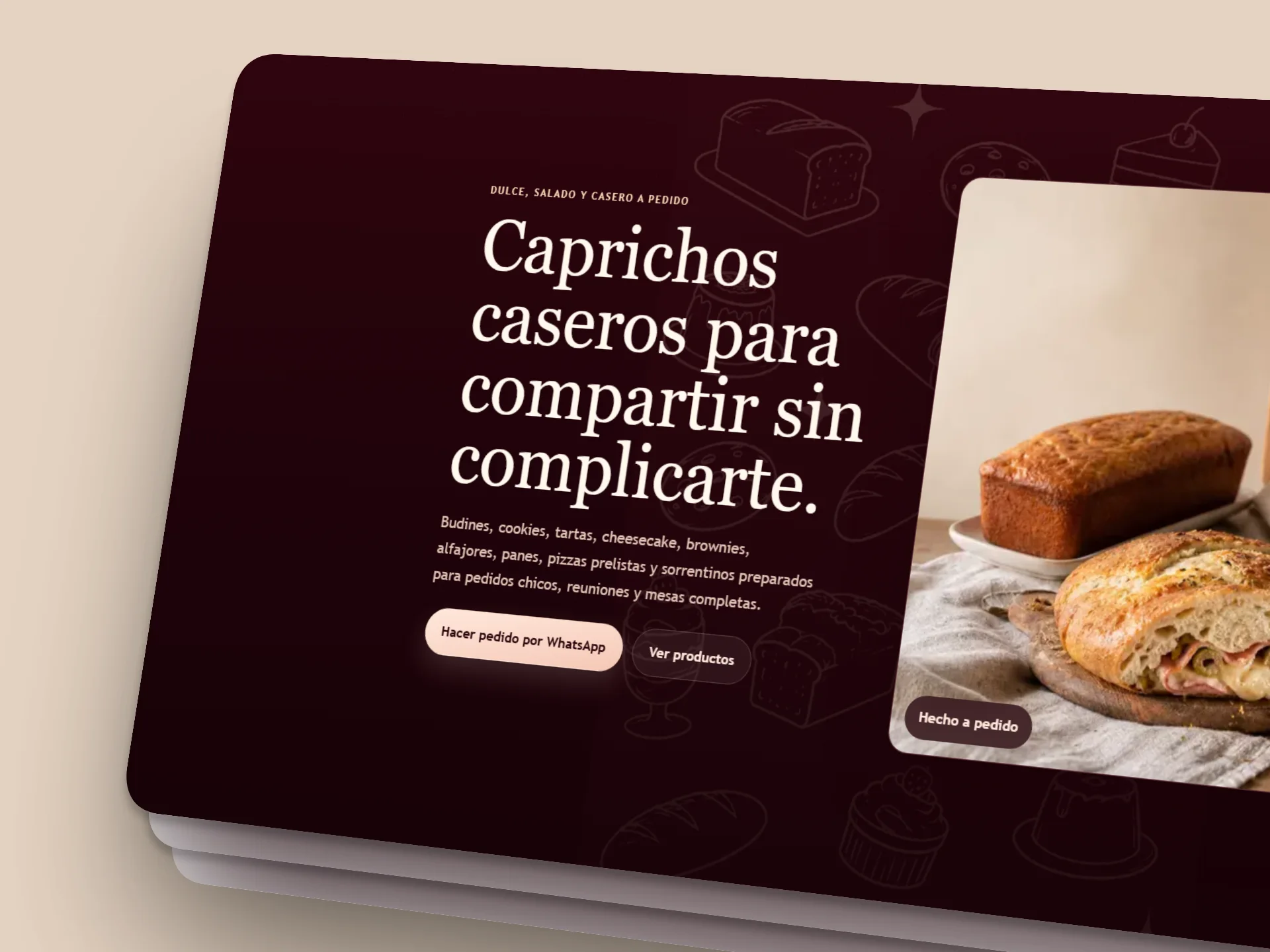 Captura del proyecto Caprichos Sabores