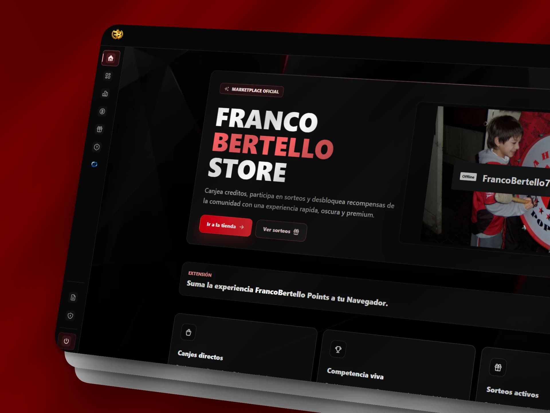Captura del proyecto Franco Bertello Store
