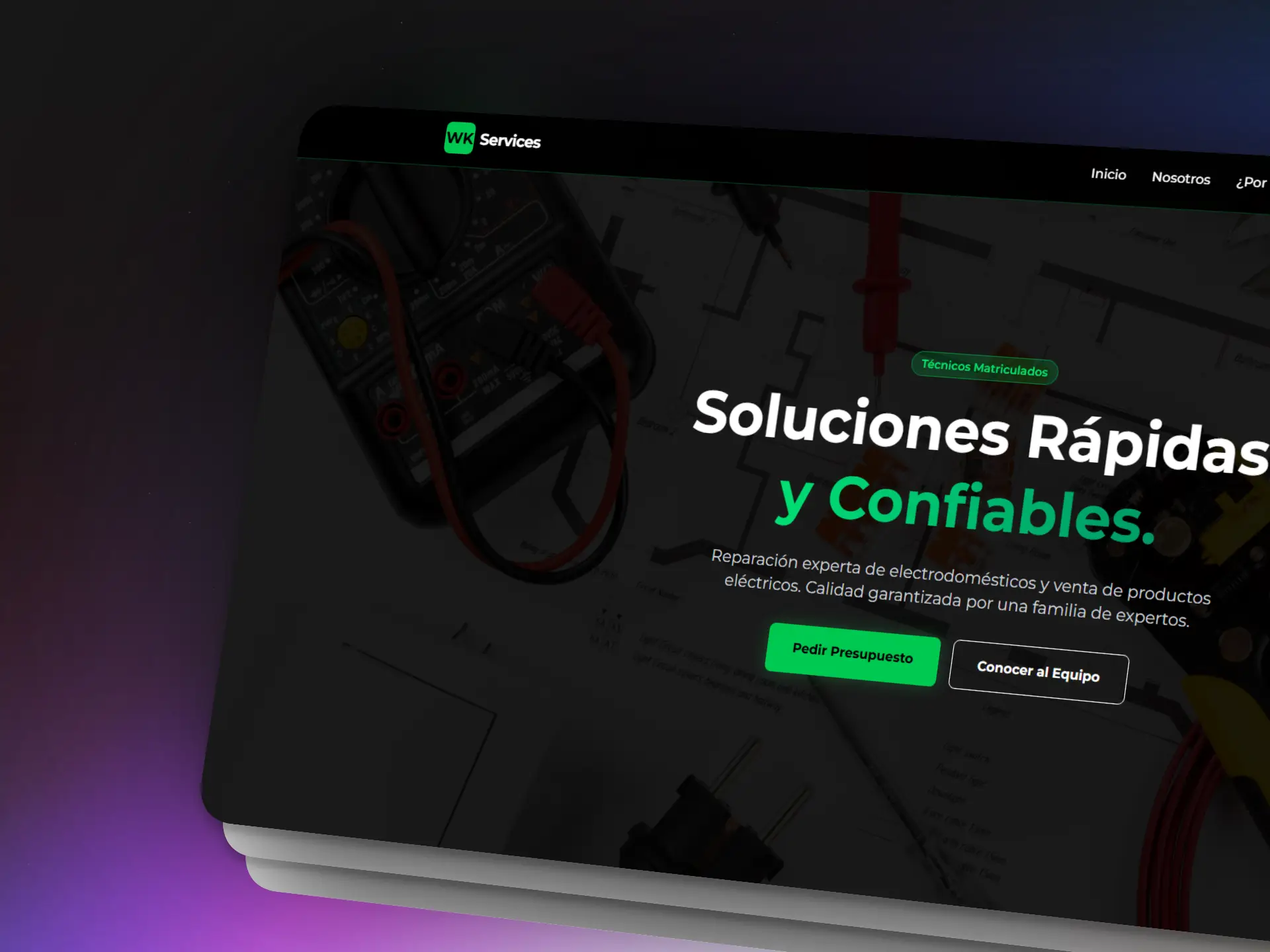 Captura del proyecto WK Services